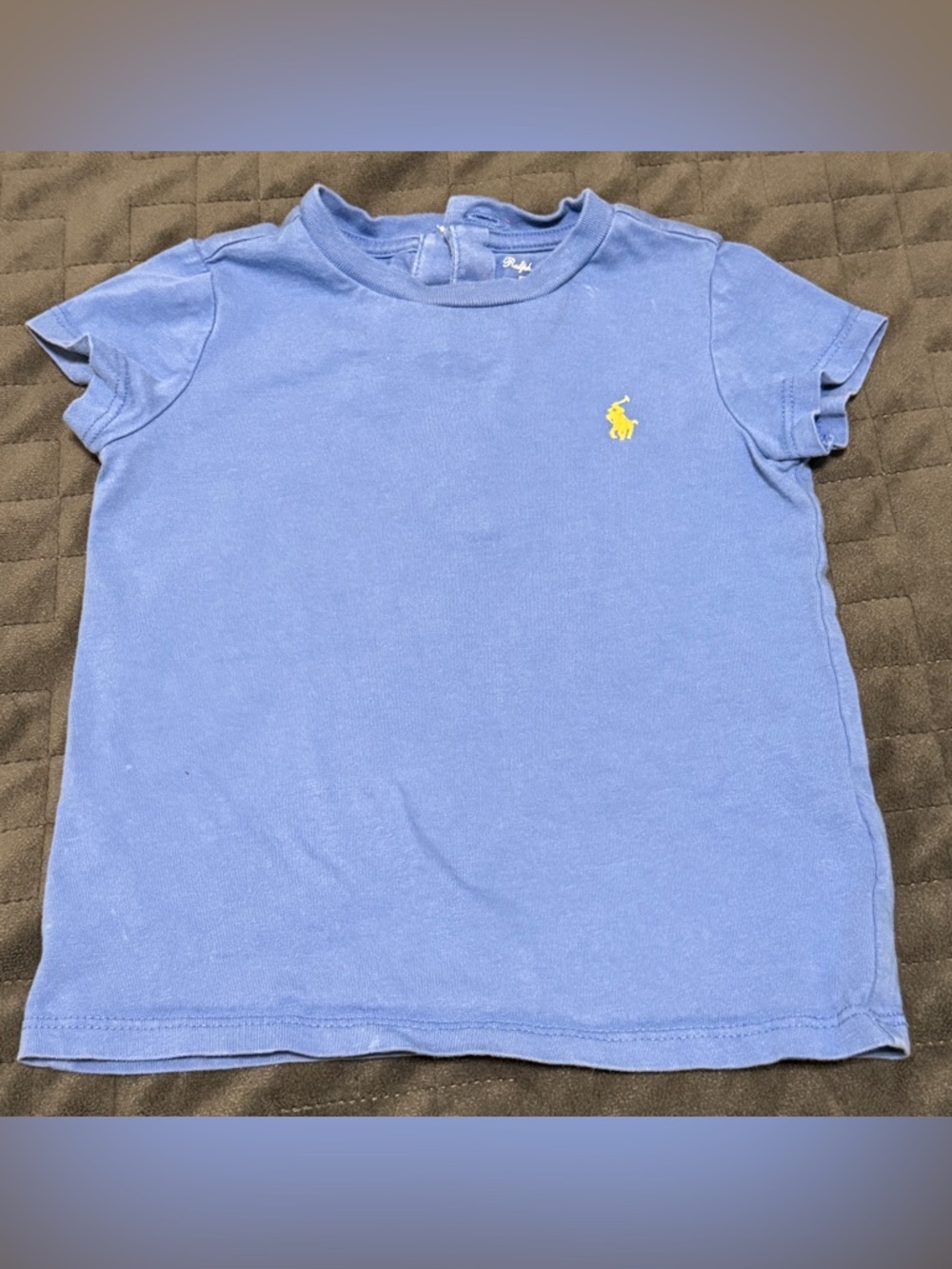Ralph Lauren Baby/Kids Blue Cotton Jersey Crewneck Tee Shirt - Size 18 Months